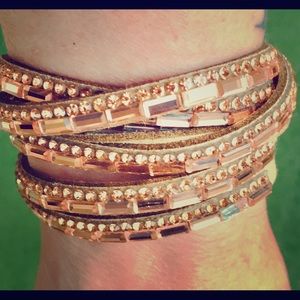 Leather wrap bracelet.